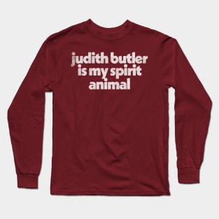 Judith Butler / Original Faded Style Typography Design Long Sleeve T-Shirt